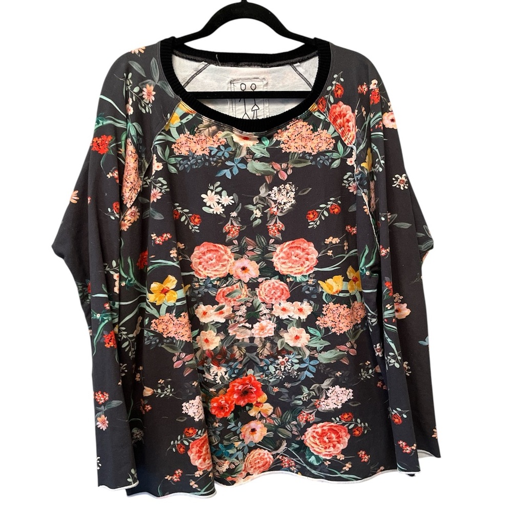 Johnny Was Multicolor Floral Sweatshirt